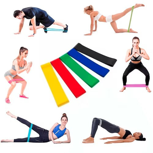 Set de 5 Bandas Elásticas de Resistencia – Entrena en Casa