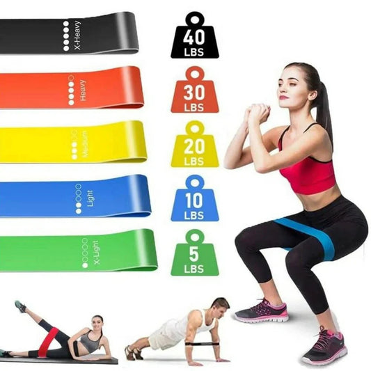 Set de 5 Bandas Elásticas de Resistencia – Entrena en Casa